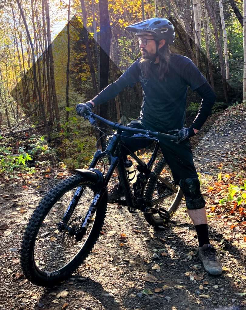 David Bérubé sur son mountain bike