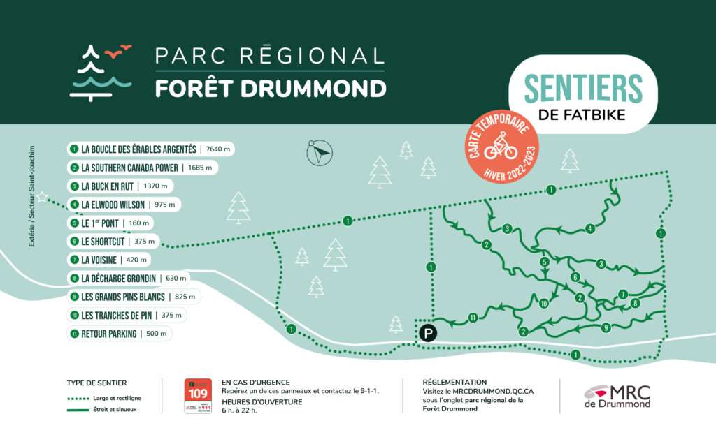 ParcForetDrummond_FatBike_Carte