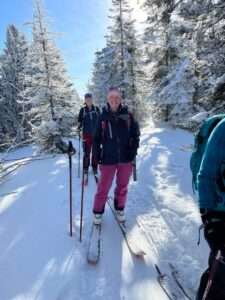 Nathalie Chagnon en ski de randonnée