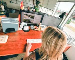 Stéphanie au travail
